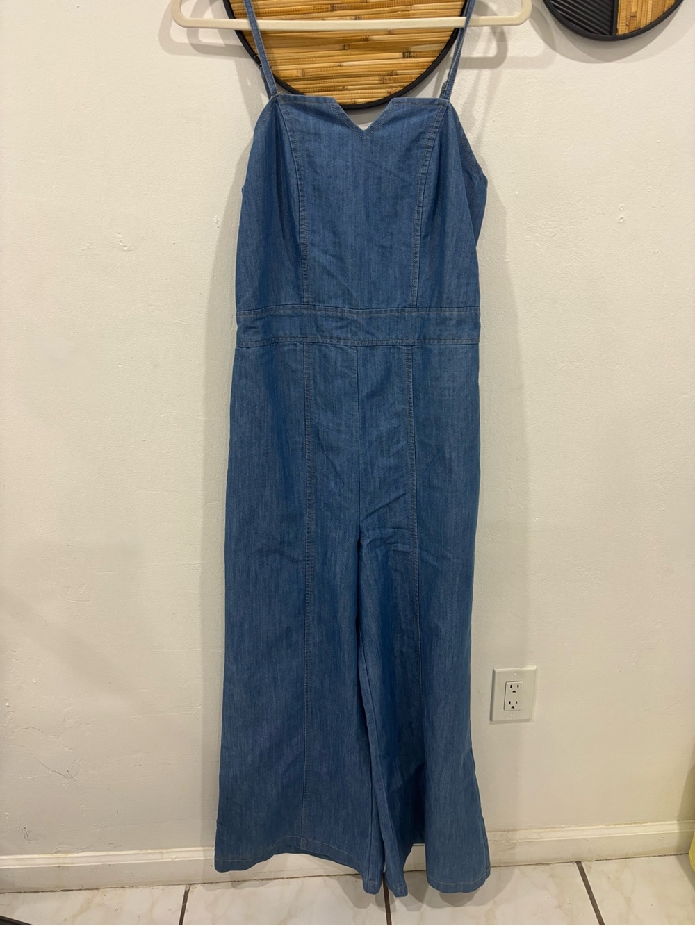 Chambray romper/jumpsuit